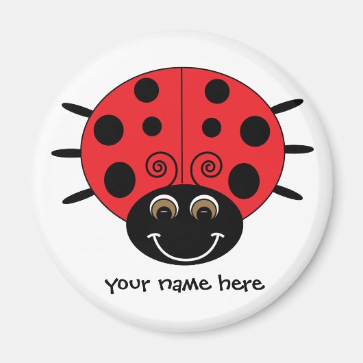 Aimant personnalisable Ladybug (Devant)