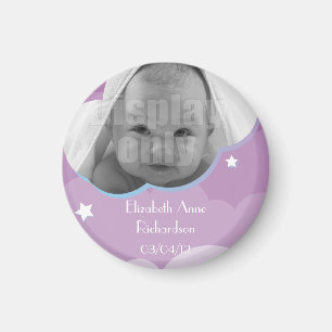 Aimant personnalisable pourpre de bébé