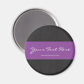Aimant Personnalisable Purple & Woodgrain (Recto/Verso)