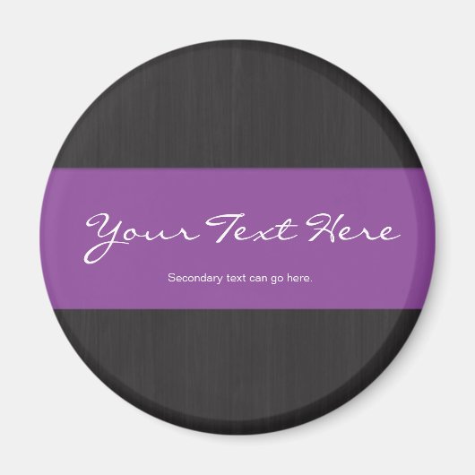 Aimant Personnalisable Purple & Woodgrain (Devant)