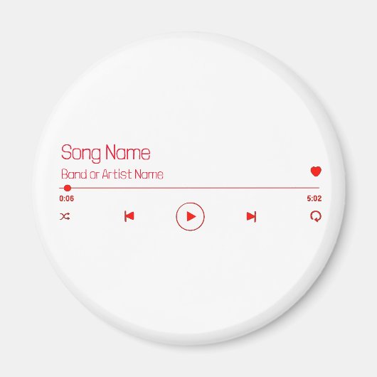 Aimant Personnalisable votre musique préférée (Devant)