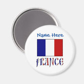 Aimant Personnalisation de la France et du drapeau bleu (Recto/Verso)