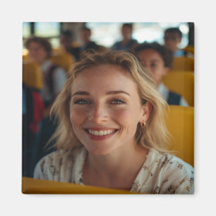 Aimant Personnalisation de photo de conducteur d'autobus