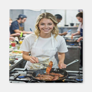 Aimant Personnalisation de photo de cuisson de bacon