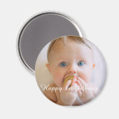 Aimant personnalisation heureux anniversaire photo keeps (Recto/Verso)