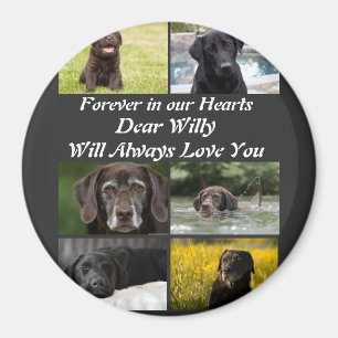 Aimant Personnalisation moderne Pet Memorial 6 Photo Coll
