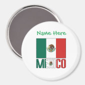 Aimant Personnalisation verte du drapeau mexicain (Recto/Verso)