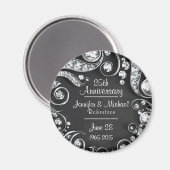 Aimant Personnalisé 25e anniversaire (Recto/Verso)