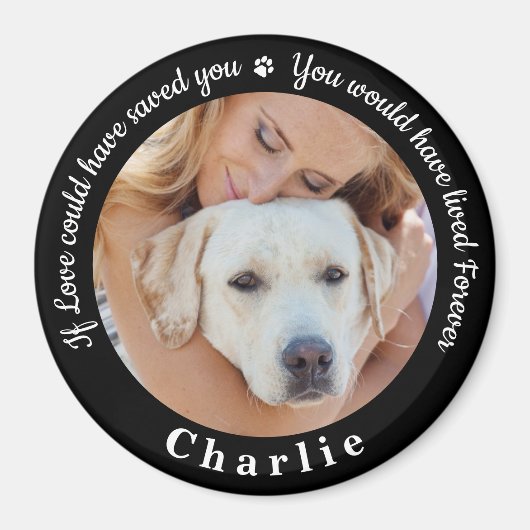 Aimant Personnalisé Animal Memorial Animaux de compagnie (Devant)