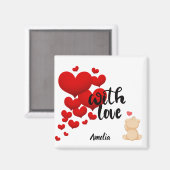 Aimant Personnalisé Avec Amour (Recto/Verso)