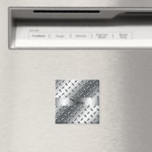 Aimant Personnalisé avec votre nom plaque diamant acier (In Situ (Lave-vaisselle))