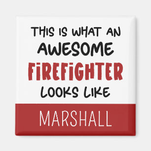 Aimant Personnalisé Awesome Firefighter Funny Firefighter