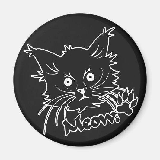 Aimant personnalisé Black Cat (Devant)