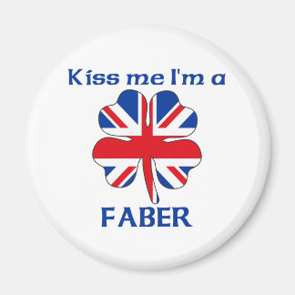 Aimant Personnalisé britannique Kiss Me Je suis Faber