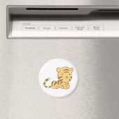 Aimant Personnalisé Cute Smiling Cartoon Baby Tiger Cub (In Situ (Lave-vaisselle))