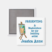 Aimant personnalisé de l'artiste de boudin MM27N (Recto/Verso)