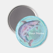 Aimant personnalisé de pêche à la truite (Recto/Verso)