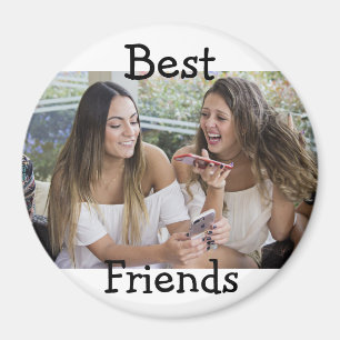 Aimant personnalisé de photo de meilleurs amis