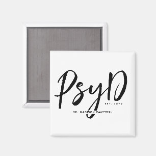 Aimant Personnalisé Elegant PsyD Docteur en Psychologie