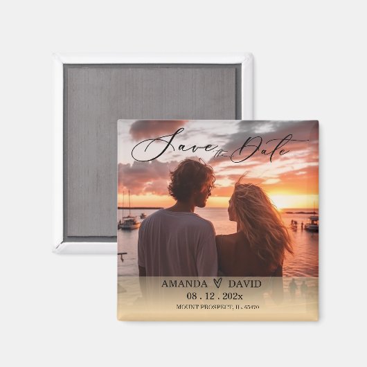 Aimant Personnalisé Enregistrer la date Destination Maria (Recto/Verso)