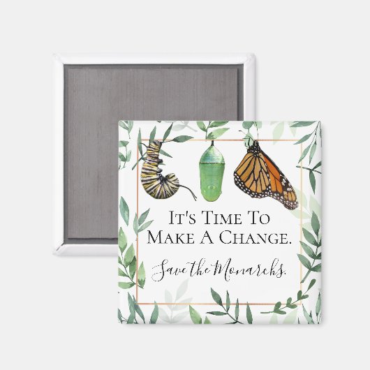 Aimant Personnalisé Enregistrer le message des papillons (Recto/Verso)