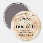 Aimant Personnalisé Enregistrer notre nouvelle date Maria (Recto/Verso)