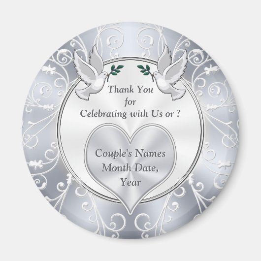 Aimant Personnalisé, Fête des mariées favorise BULK ou Ac (Devant)