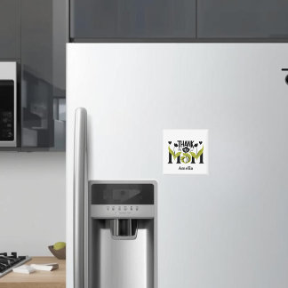 Aimant Personnalisé Fleurs Merci Maman