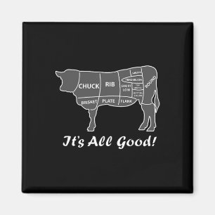 Aimant Personnalisé Graphisme Bbq Boeuf Brisket Steak Rib