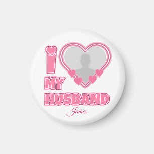 Aimant Personnalisé I Love My Wife - Ajouter Nom & Photo