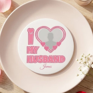 Aimant Personnalisé J'aime ma femme – Ajouter nom et phot