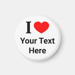 Aimant Personnalisé Je ❤️ J'AIME LE COEUR