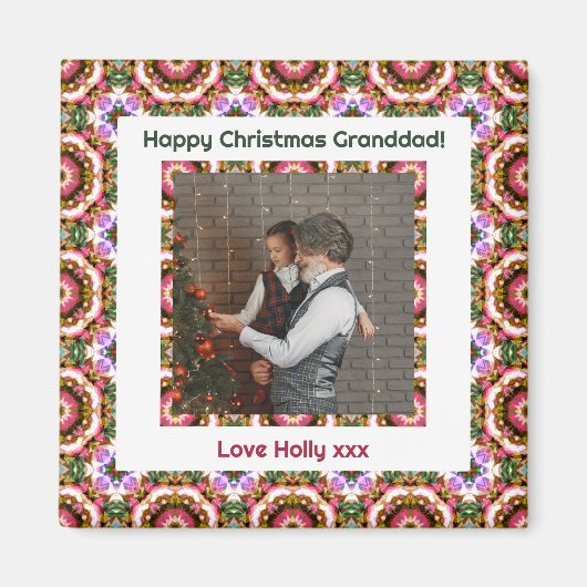 Aimant Personnalisé Joyeux Noël Photo Keepsaké Cadeau (Devant)