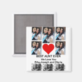 Aimant Personnalisé Moderne Meilleure Tante Ever 8 Collag (Recto/Verso)