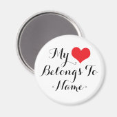 Aimant Personnalisé Mon Coeur Appartient À<Name> (Recto/Verso)