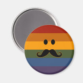 aimant personnalisé Mustache Pride (Recto/Verso)
