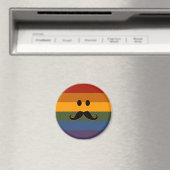 aimant personnalisé Mustache Pride (In Situ (Lave-vaisselle))