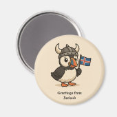 Aimant personnalisé - Pouffin d'Islande (Recto/Verso)