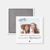 Aimant personnalisé pour demoiselle d'honneur (Recto/Verso)