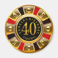 PERSONNALISÉ pour Sheetal Vegas Casino Chip 40e an