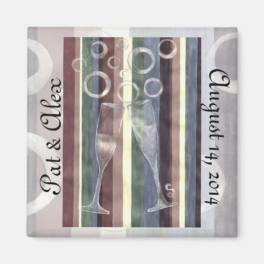 Aimant Personnalisé Rainbow Cheer 3 Anniversaire (Devant)