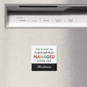 Aimant Personnalisé Retro Awesome Manager Drôle (In Situ (Lave-vaisselle))