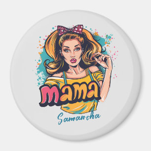 Aimant Personnalisé Retro Mama Pop Art (10)