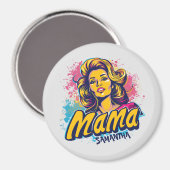 Aimant Personnalisé Retro Mama Pop Art (14) (Recto/Verso)