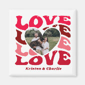 Aimant Personnalisé Saint-Valentin Coeur Personnalisé Pho (Devant)