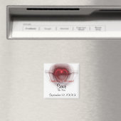 Aimant Personnalisé "Save the Date" Coeur éclairé (In Situ (Lave-vaisselle))