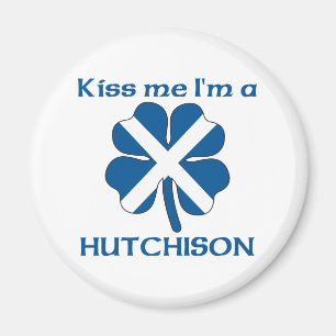 Aimant Personnalisé Scottish Kiss Me Je suis Hutchison