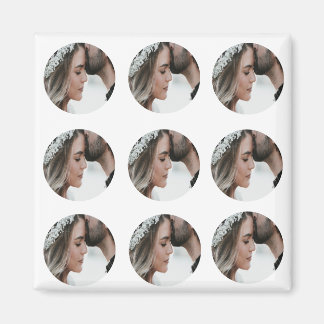 Aimant personnalisé simple ajouter circulaire photo colla