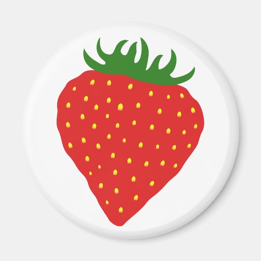 Aimant personnalisé simple fraise (Devant)