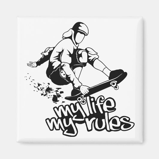 Aimant personnalisé Skateboard (Devant)